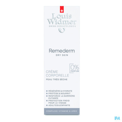 Louis Widmer - Remederm Dry Skin Lichaamscrème (zonder parfum) - 75 ml
