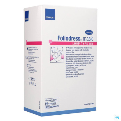 Foliodress® Mask Comfort Loop Type IIR Blauw (50 stuks)