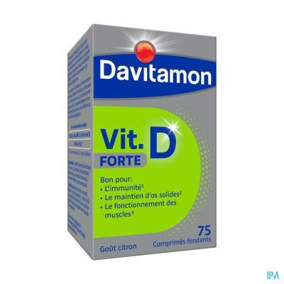 Davitamon Vitamine D Forte Citroensmaak (75 smelttabletten)