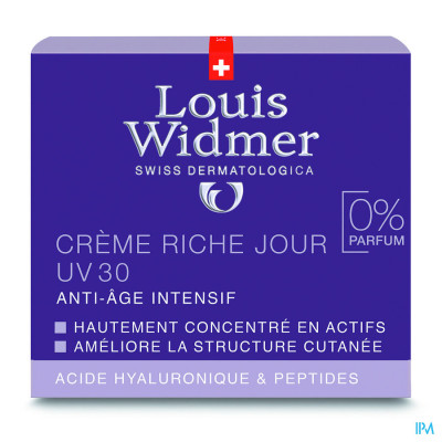 Louis Widmer - Intensief Anti-Ageing Rijke Dagcrème UV30 (zonder parfum) - 50 ml