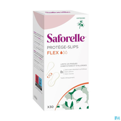 Saforelle Anti-Irritatie Bio Inlegkruisjes Flex (30 stuks)