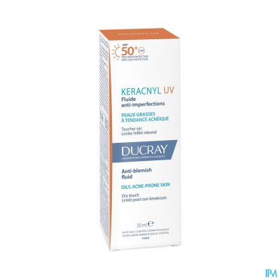 Ducray Keracnyl Fluide Uv50+ Anti-Onzuiverheden (50ml)