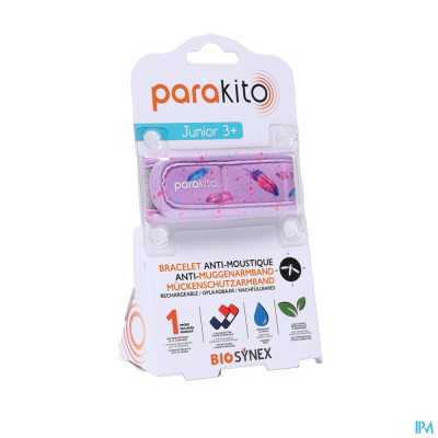 Parakito Anti-Muggenarmband Navulbaar JUNIOR 3+ Veren