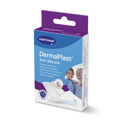 DermaPlast® SOFT Silicon Selfcare Strips 2 Maten (8 stuks)