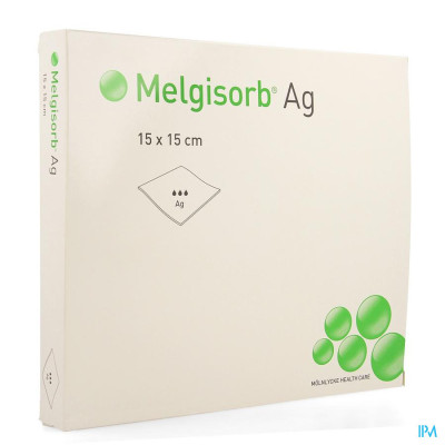 Molnlycke® Melgisorb Ag Kp Ster 15x15cm 10 256150