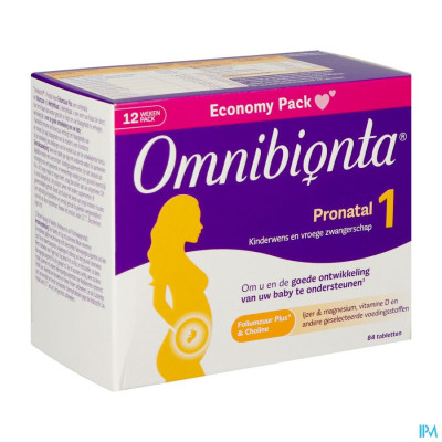 Omnibionta® Pronatal 1 Kinderwens & Vroege Zwangerschap - 12 weken (84 tabletten)