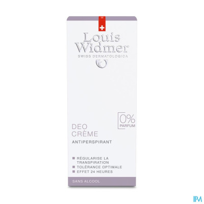 Louis Widmer - Deo Crème (zonder parfum) - 40ml