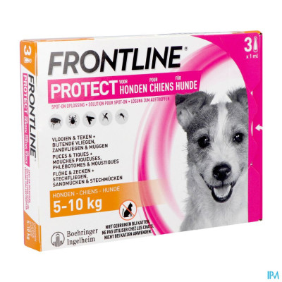 FRONTLINE PROTECT® Hond S (5-10 kg) - 3 Pipetten