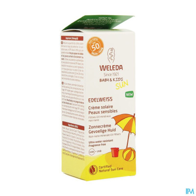 Weleda Edelweiss Zonnecrème Gevoel.huid IP50+ (50ml)