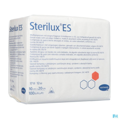 Sterilux® ES 10x20cm 12-laags Niet-Steriel (100 stuks)