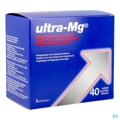 Melisana Ultra-Mg Magnesiumgluconaat (40 zakjes)