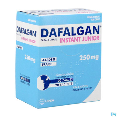 Dafalgan Instant Junior Aardbei 250mg Granulaat (20 zakjes)