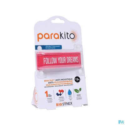 Parakito Anti-Muggenarmband Navulbaar ADULT Follow Your Dreams