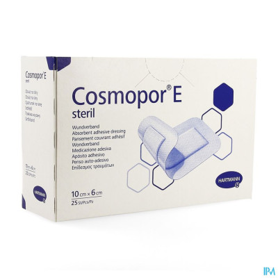 Cosmopor® E Latexvrij 10x6cm (25 stuks)