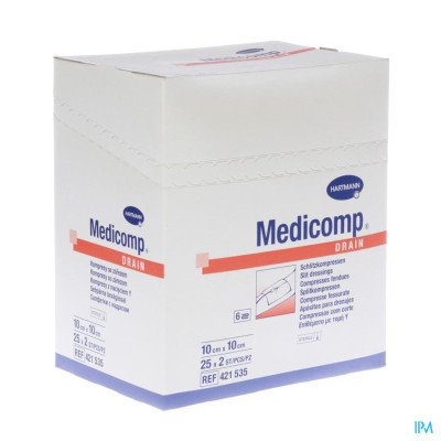 Medicomp® drain 10x10cm 6-laags Steriel (25x2 stuks)