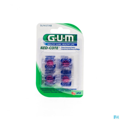 GUM® Tandplakverklikker Red-Cote 12 tabletten