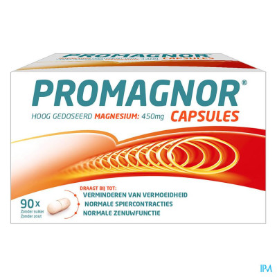 Promagnor Hoog Gedoseerd Magnesium 450mg (90 capsules)