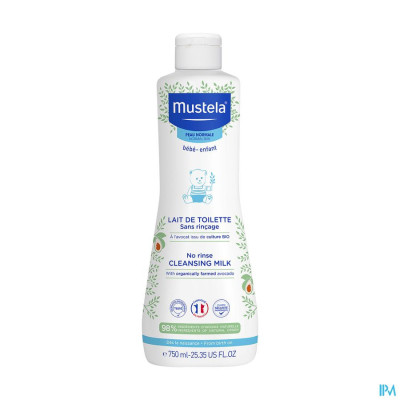 Mustela Normale Huid Toiletmelk zonder spoelen (750ml)