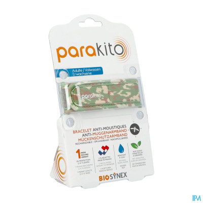 Parakito Anti-Muggenarmband Navulbaar ADULT Camouflage