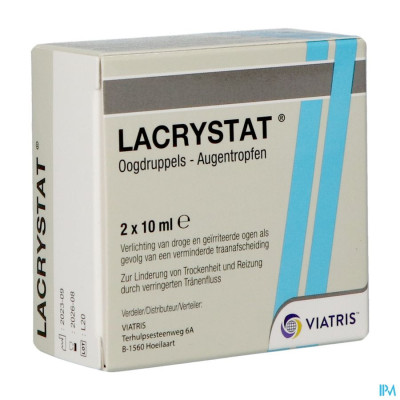 Lacrystat Collyre Fl 2x10ml Nf