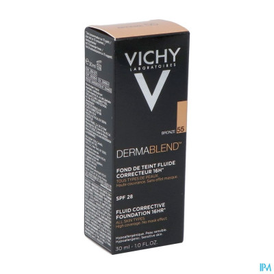 Vichy Dermablend Fond de Teint Fluide 55 Bronze 30ml