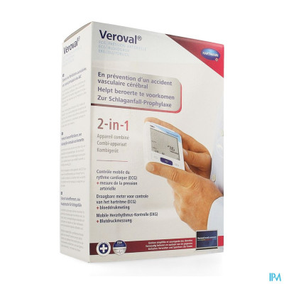 Veroval® Draagbare 2-in-1 Hartritme (ECG) & Bloeddrukmeter