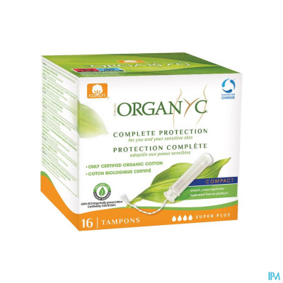 Organyc® Tampon Compact Super Plus Biokatoen (16 stuks)