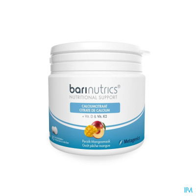 Barinutrics Calciumcitraat Perzik-mango Kauwcomp90