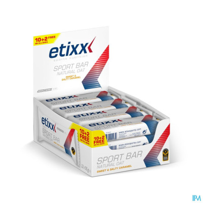 Etixx Natural Oat Bar Sweet&salty Caramel 12x55g