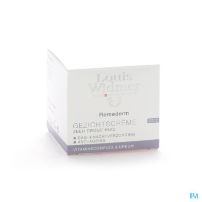 Louis Widmer - Remederm Dry Skin Gezichtscrème (zonder parfum) - 50 ml