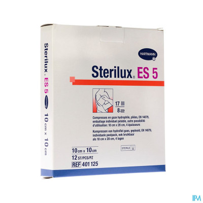 Sterilux® ES5 Steriele Kompressen 10x10cm 8-laags (12 st)