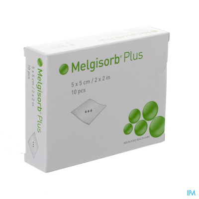 Molnlycke® Melgisorb Plus Kp Ster 5x 5cm 10 252000