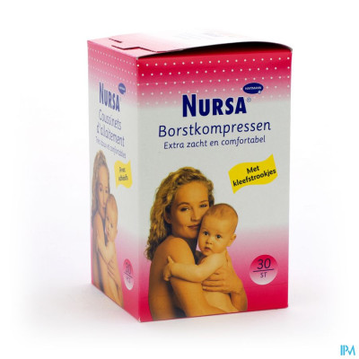 Nursa® Borstkompressen met kleefstrookjes (30 stuks)