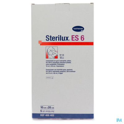 Sterilux® ES6 10x20cm 12-laags Steriel (5 stuks)