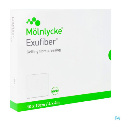 Molnlycke® Exufiber Ag Gel.fibre Dressing Ster 10 X 10cm 10