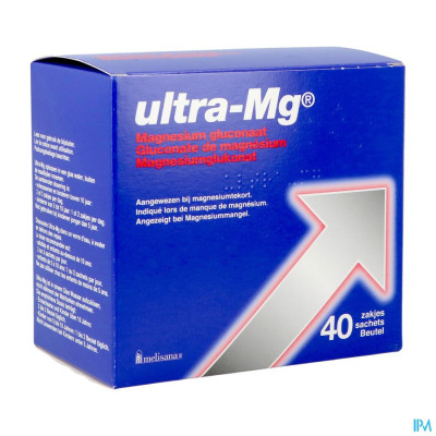 Melisana Ultra-Mg Magnesiumgluconaat (40 zakjes)