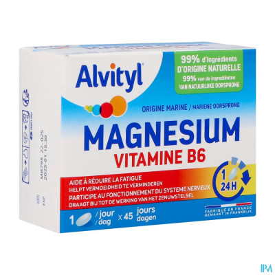 Alvityl Magnesium Vitamine B6 (45 tabletten)