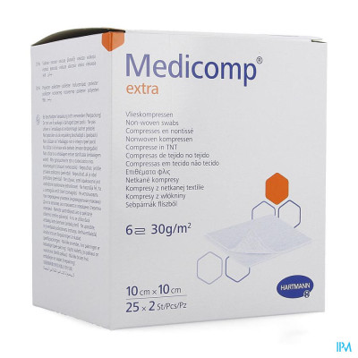 Medicomp® Extra 10x10cm 6-laags (25x2 stuks)