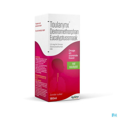 Toularynx Dextromethorphan Eucalyptussmaak 180ml siroop