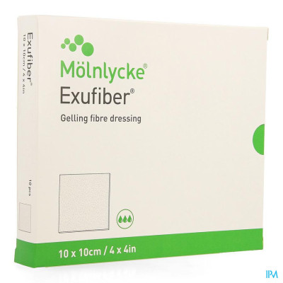 Molnlycke® Exufiber Gelling Fibre Dressing Ster 10 X 10cm 10