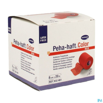 Peha-haft® Rood Latexvrij 8cmx20m (1 rol)