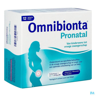 Omnibionta Pronatal kinderwens en vroege zwangerschap - 12 weken Pack (84 tabletten)