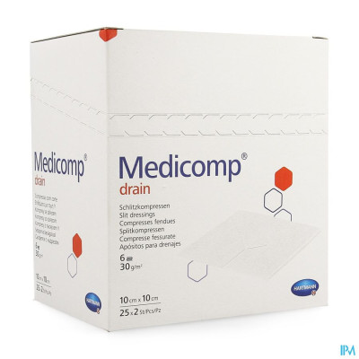 Medicomp® drain 10x10cm 6-laags Steriel (25x2 stuks)