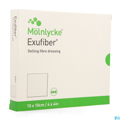 Molnlycke® Exufiber Gelling Fibre Dressing Ster 10 X 10cm 10