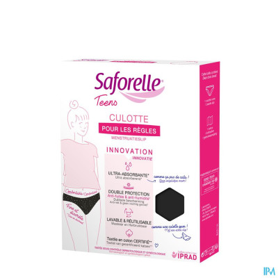 Saforelle Teens Ultra Absorberende Menstruatieslip 1e Maandstonden (12 jaar)