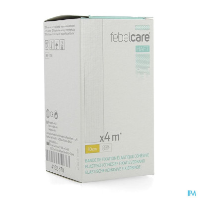 Febelcare Haft Elastisch Cohesief Fixatieverband 10cm x 4m