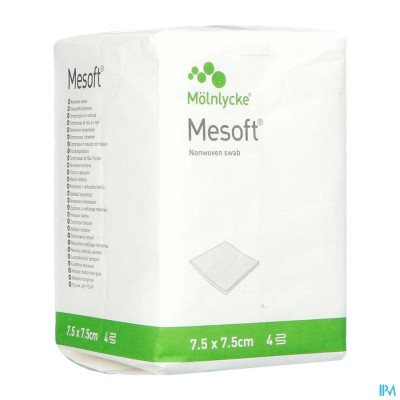 Molnlycke® Mesoft S Kp N/st 4l 7,5x 7,5cm 100 157100