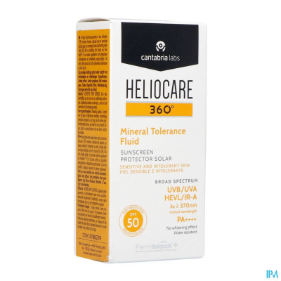 Heliocare 360° Mineral Tolerance Fluid Ip50 50ml