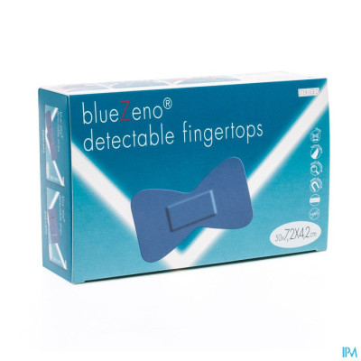 Bluezeno Detectable Fingertop 7,2 x 4,2 cm (50 pleisters)