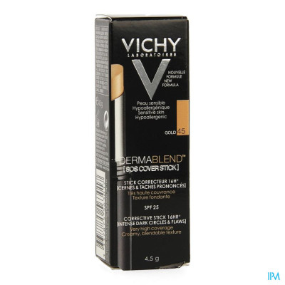 Vichy Dermablend Fond de Teint Sos Cover Stick 45 14u 4,5g